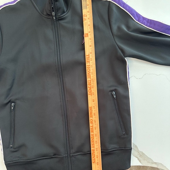 Men's Prps Striped Track Jacket 1  Size S Black-Purple Full Zip - Picture 10 of 11